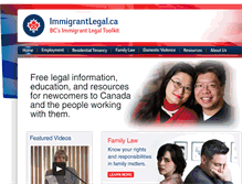 Tablet Screenshot of immigrantlegal.ca